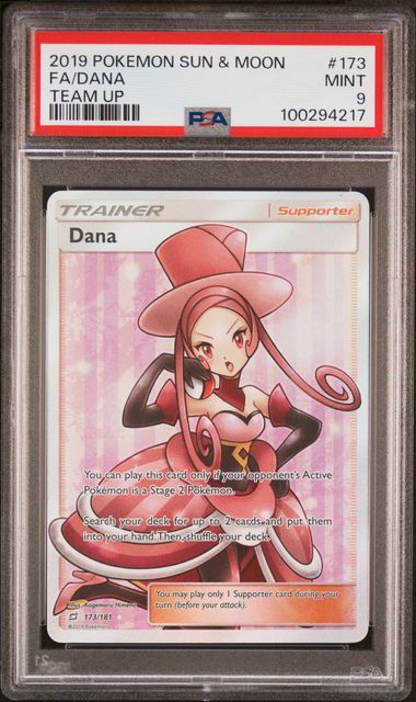 FlipMystic — Dana Full Art 2021 Pokemon Team Up rare holo 173/181 PSA 9 – Official Pokemon TCG Product