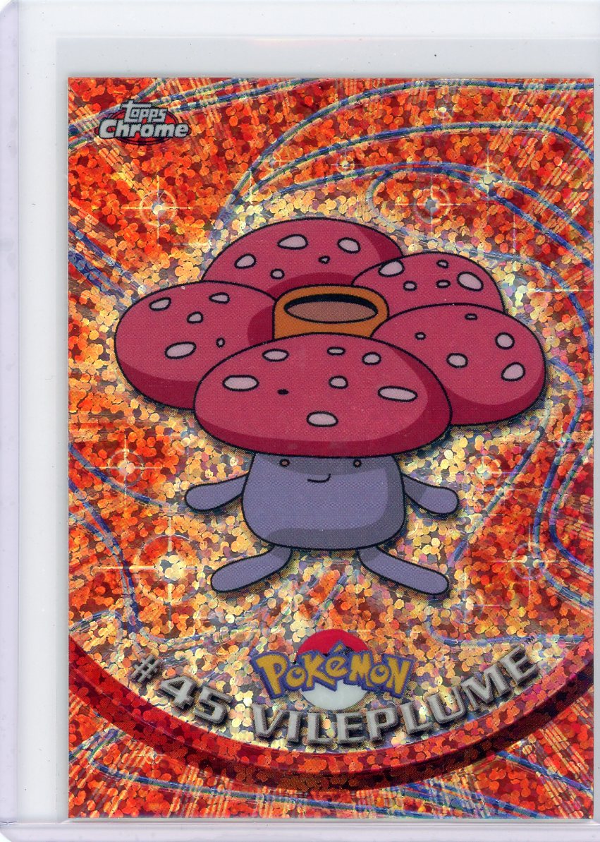 FlipMystic — Vileplume 2000 Pokemon Topps Chrome Sparkle Refractor #45 – Official Pokemon TCG Product