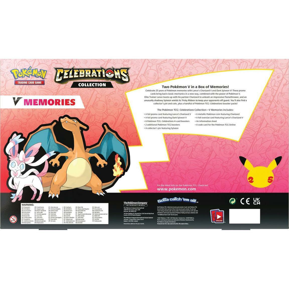 FlipMystic — Pokemon TCG Celebrations V Memories Box Charizard & Sylveon – Official Pokemon TCG Product