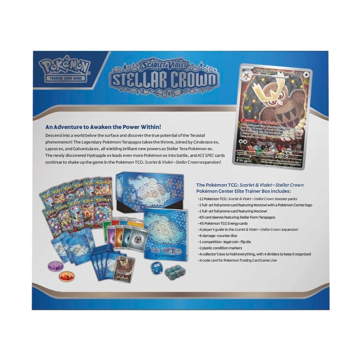 FlipMystic — Stellar Crown Pokemon Center Elite Trainer Box – Complete Trainer Kit with Accessories