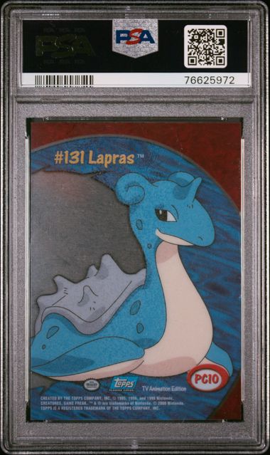 FlipMystic — Lapras 2000 Topps Pokemon TV Animation - Clear PSA 9 – Official Pokemon TCG Product