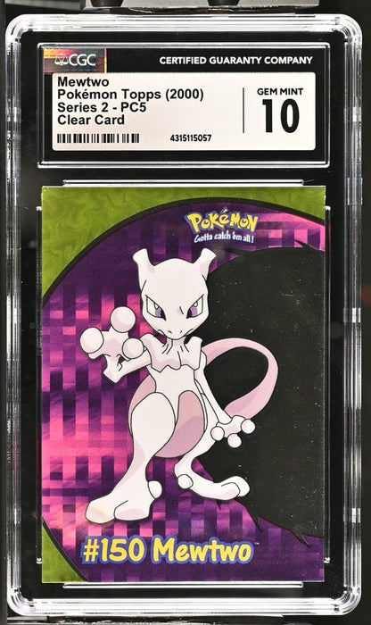 FlipMystic — Mewtwo Clear Card 2000 Pokemon Topps S2 PC5 CGC 10 – Official Pokemon TCG Product