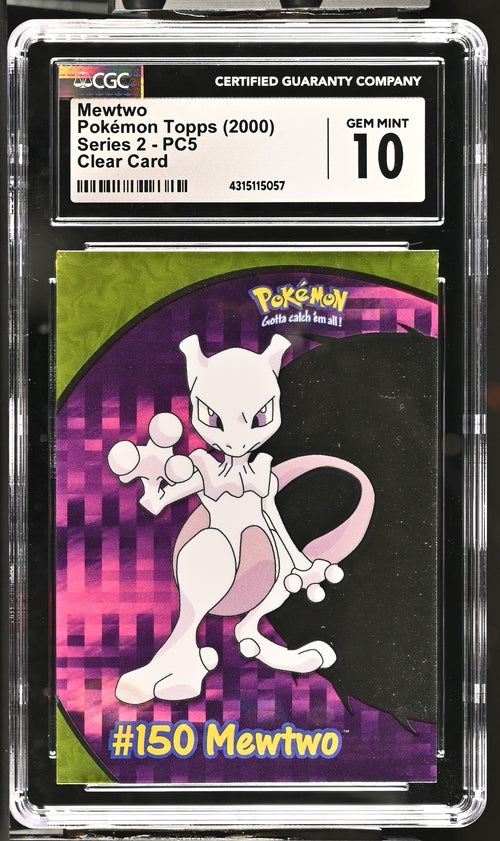 FlipMystic — Mewtwo Clear Card 2000 Pokemon Topps S2 PC5 CGC 10 – Official Pokemon TCG Product