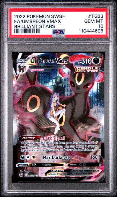 FlipMystic — Umbreon Vmax Pokemon Brilliant Stars Trainer Gallery #TG23/TG30 PSA 10 – Official Pokemon TCG Product