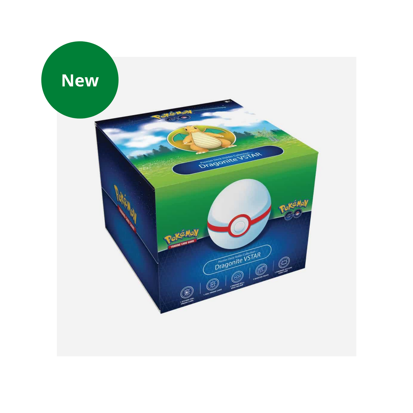 FlipMystic — Pokemon Go Premier Deck Dragonite Deck Holder Collection Vstar Box – Official Pokemon TCG Product