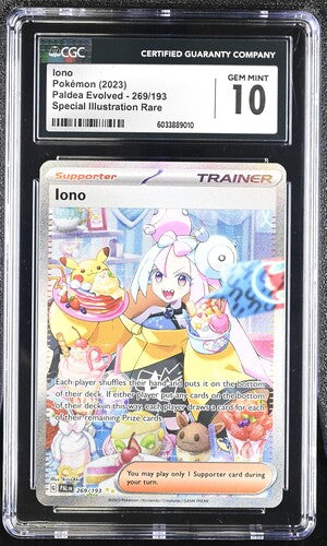 FlipMystic — Iono 2023 Pokemon Paldea Evolved Special Illustration Rare holo #269/193 CGC 10 – Official Pokemon TCG Product