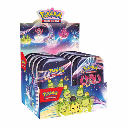 FlipMystic — Pokemon Scarlet & Violet Paldean Fates Mini Tin Display Box – Official Pokemon TCG Product