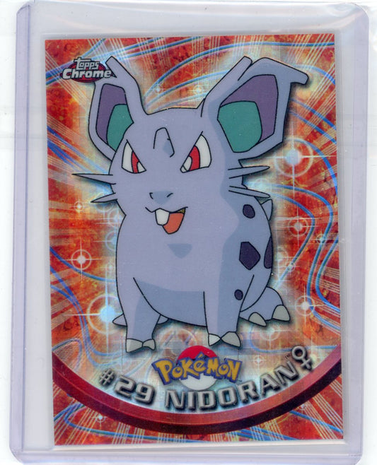 FlipMystic — Nidoran 2000 Topps Chrome Pokemon Tekno Refractor #29 – Official Pokemon TCG Product