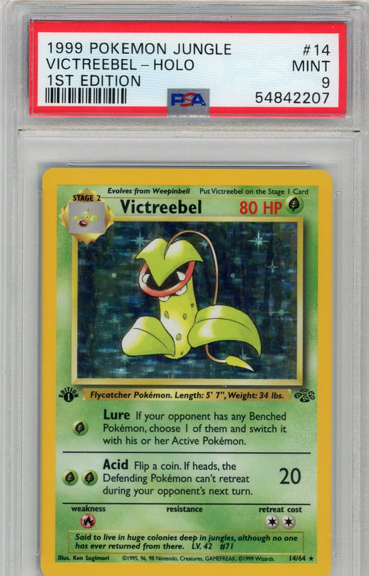 FlipMystic — Victreebel 1999 Pokemon Jungle 1st Edition Holo PSA 9 – Official Pokemon TCG Product