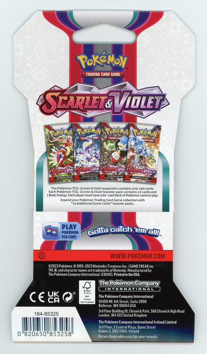 FlipMystic — Pokemon Scarlet & Violet Sleeved Booster Pack Case – Authentic Japanese Pokemon Cards