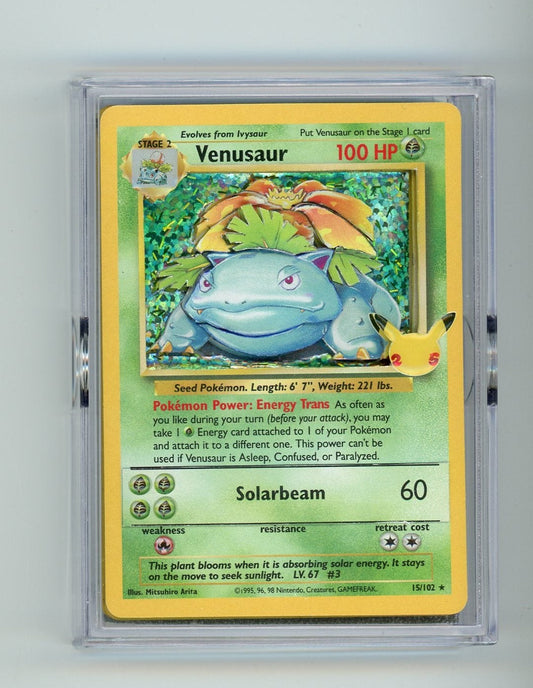 FlipMystic — Venusaur 1998 Pokemon / Celebrations 3-layer custom card art by Do or Dye Designs – Official Pokemon TCG Product