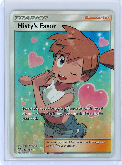 FlipMystic — Misty's Favor Pokemon Sun & Moon Unified Minds Full-Art #235/236 (LP-) – Official Pokemon TCG Product