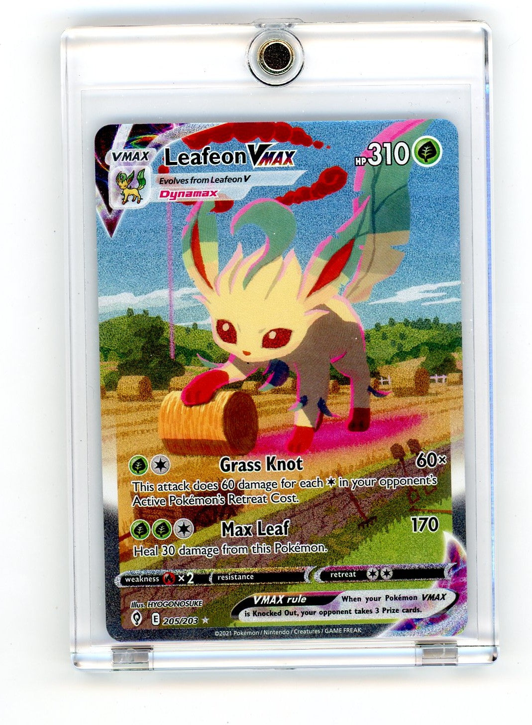 FlipMystic — Leafeon Vmax Pokemon Evolving Skies Alternate Art #205/203 – Official Pokemon TCG Product