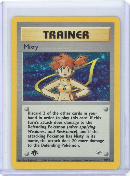 FlipMystic — Misty Pokemon Gym Heroes 1st Edition Holo #18/132 – Official Pokemon TCG Product