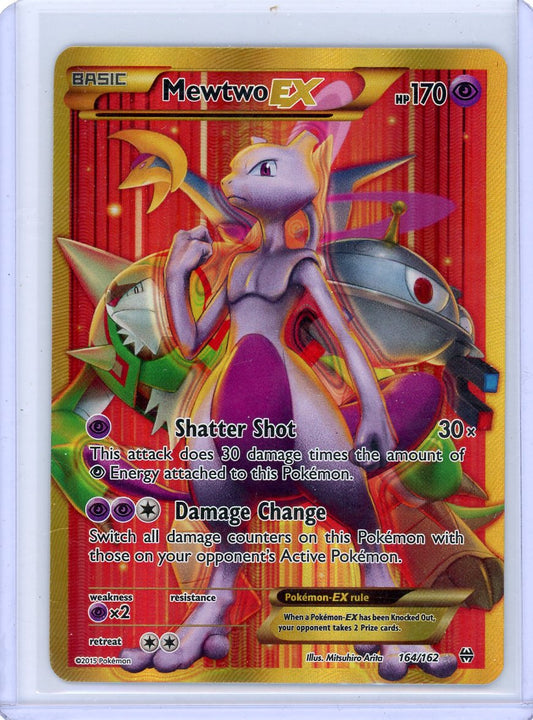 FlipMystic — Mewtwo EX Pokemon BREAKthrough Gold Secret Rare #164/162 – Official Pokemon TCG Product