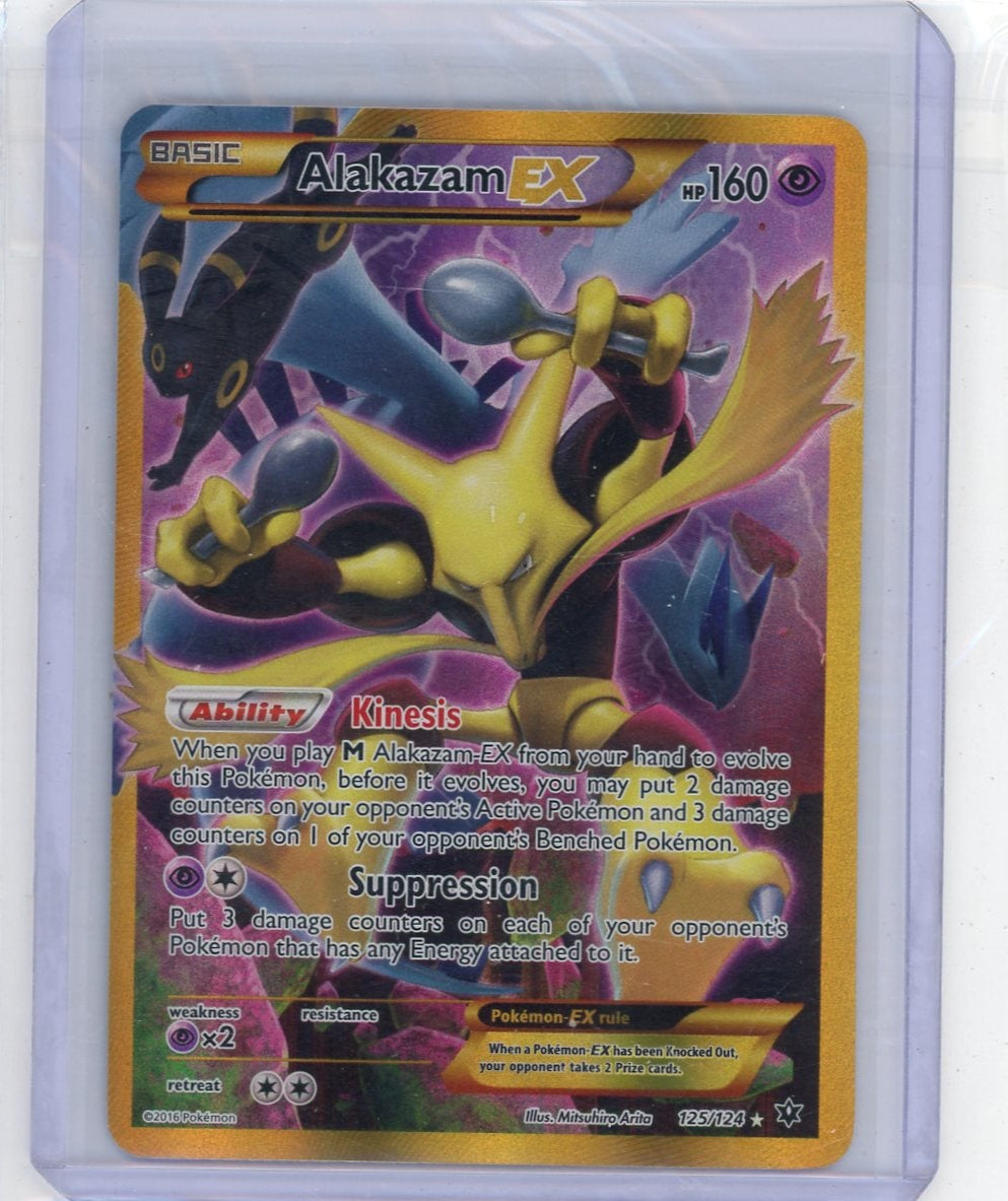 FlipMystic — Alakazam EX Pokemon Fates Collide Gold Secret-Rare #125/124 – Official Pokemon TCG Product