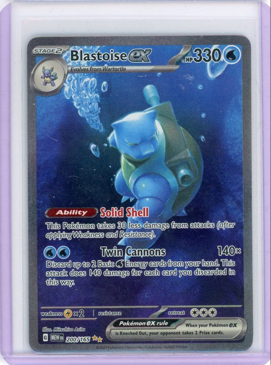 FlipMystic — Blastoise ex Pokemon 151 Special Illustration Rare #200/165 – Official Pokemon TCG Product