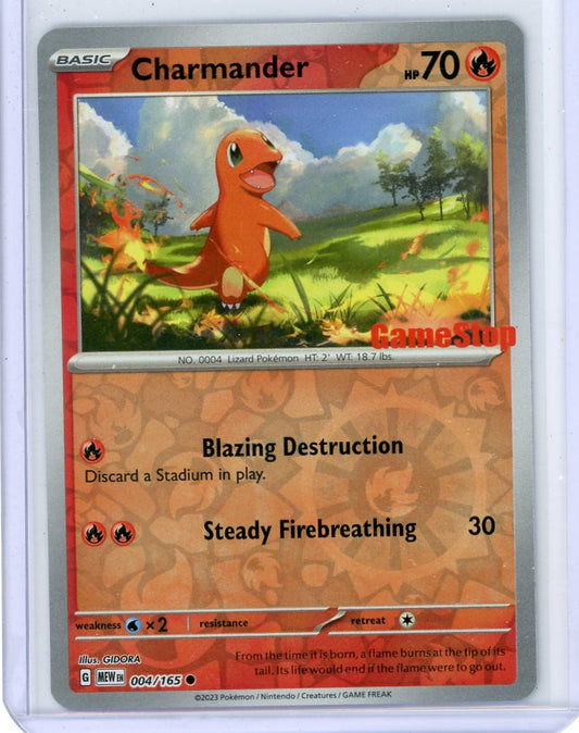 FlipMystic — Charmander Pokemon Reverse Holofoil (GameStop Exclusive) #006/165 – Official Pokemon TCG Product