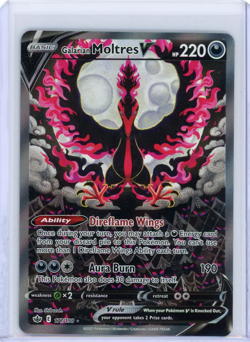 FlipMystic — Galarian Moltres V Pokemon Alternate Art #177/198 – Official Pokemon TCG Product