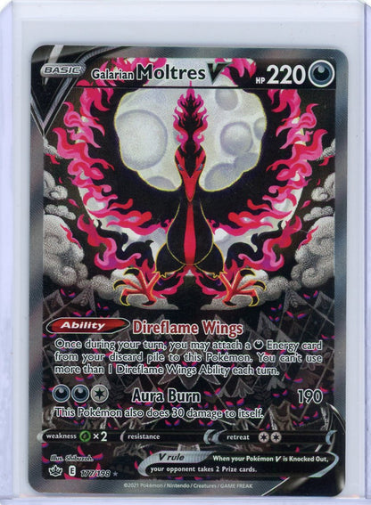 FlipMystic — Galarian Moltres V Pokemon Alternate Art #177/198 – Official Pokemon TCG Product