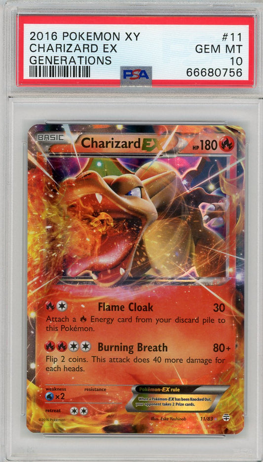 FlipMystic — Charizard EX Pokemon XY Generations #11/83 PSA 10 – Official Pokemon TCG Product