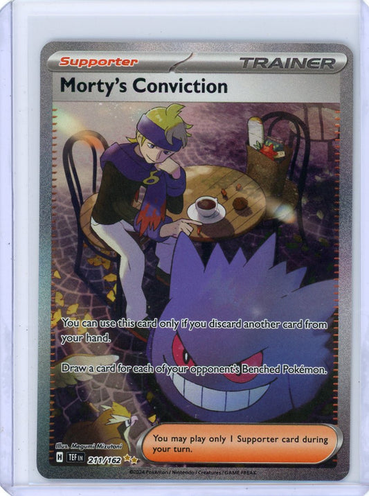 FlipMystic — Morty's Conviction Pokemon Temporal Forces Special Illustration Rare #211/162 – Official Pokemon TCG Product