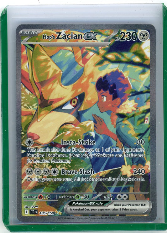 FlipMystic — Hop's Zacian ex Pokemon Journey Together Special Illustration Rare #186/159 – Official Pokemon TCG Product