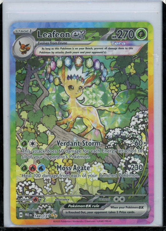 FlipMystic — Leafeon ex Pokemon Prismatic Evolutions Special Illustration Rare #144/131 – Official Pokemon TCG Product