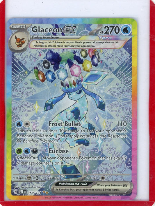FlipMystic — Glaceon ex Pokemon Prismatic Evolutions Special Illustration Rare #150/131 – Official Pokemon TCG Product