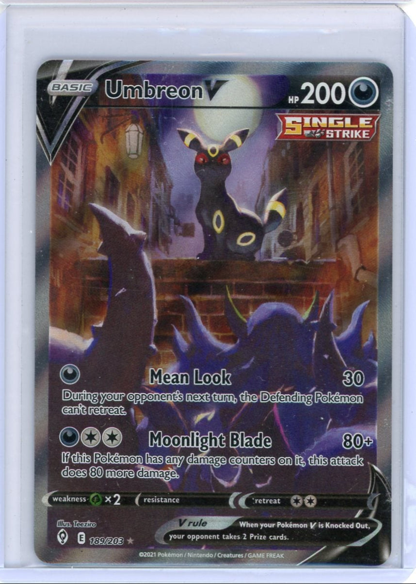 FlipMystic — Umbreon V Pokemon Evolving Skies Alternate Full-Art #189/203 – Official Pokemon TCG Product