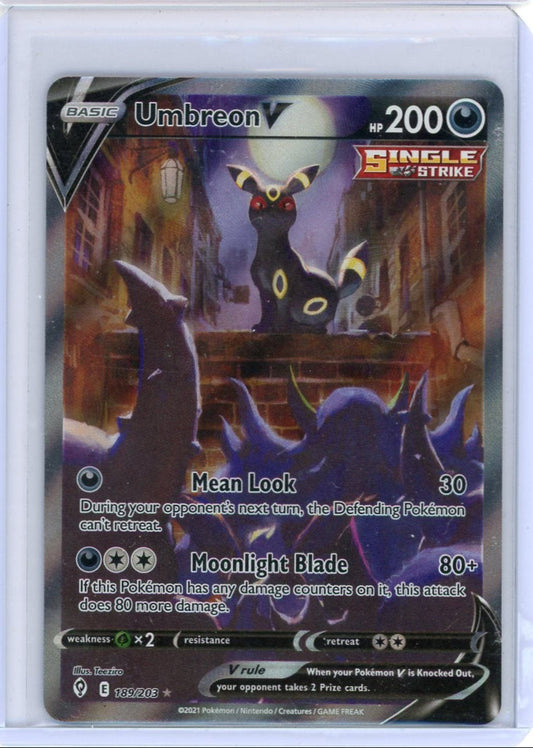FlipMystic — Umbreon V Pokemon Evolving Skies Alternate Full-Art #189/203 – Official Pokemon TCG Product