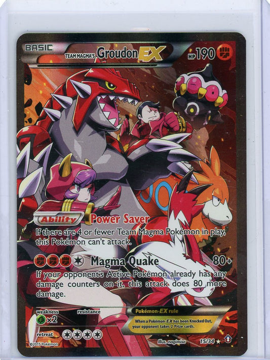 FlipMystic — Team Magma's Groudon EX Pokemon Double Crisis #15/34 MP – Official Pokemon TCG Product
