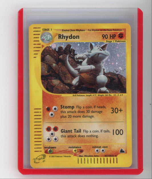 FlipMystic — Rhydon 2003 Pokemon Skyridge rare holo H27/H32 – Official Pokemon TCG Product