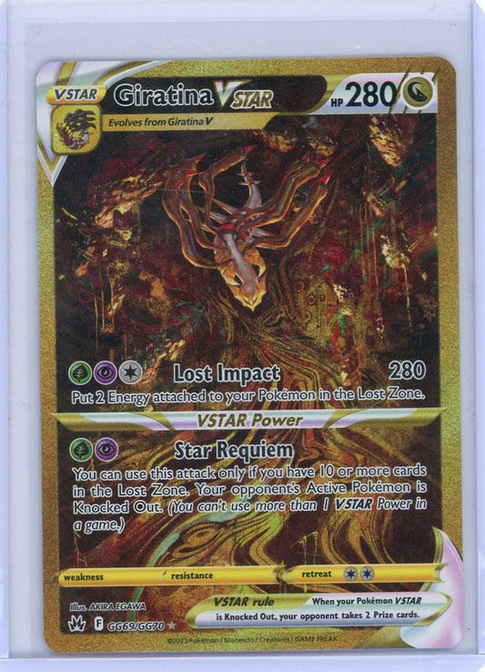 FlipMystic — Giratina Vstar Pokemon Crown Zenith Gold Galarian Gallery #GG69/GG70 – Official Pokemon TCG Product