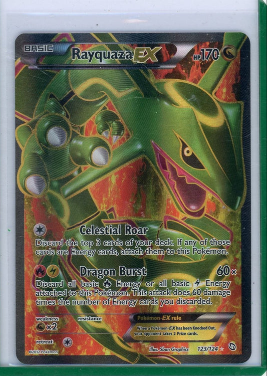 FlipMystic — Rayquaza EX Pokemon Dragons Exalted Full-Art #123/124 – Official Pokemon TCG Product