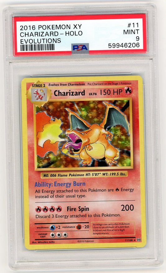 FlipMystic — Charizard Pokemon XY Evolutions Holofoil #11/108 PSA 9 – Official Pokemon TCG Product