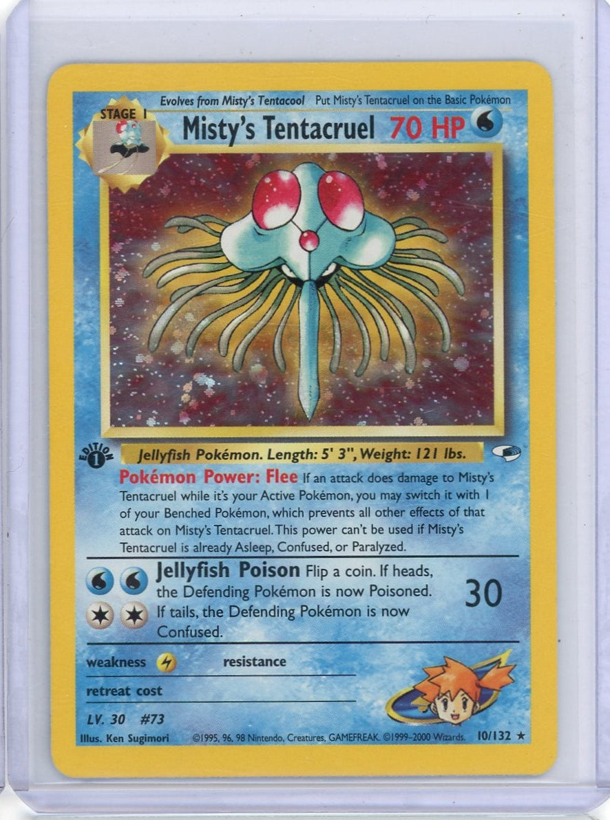 FlipMystic — Misty's Tentacruel Pokemon Gym Heroes 1st Edition #10/132 – Official Pokemon TCG Product
