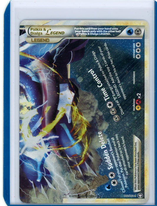 FlipMystic — Palkia & Dialga Legend Pokemon HGSS Triumphant #102/102 (Bottom) – Official Pokemon TCG Product