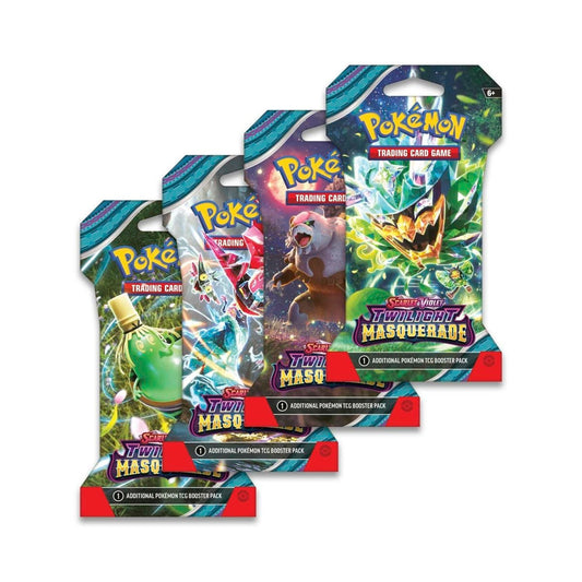 FlipMystic — Pokemon TCG Twilight Masquerade Sleeved - Booster Packs SET OF 4 – Authentic Japanese Pokemon Cards
