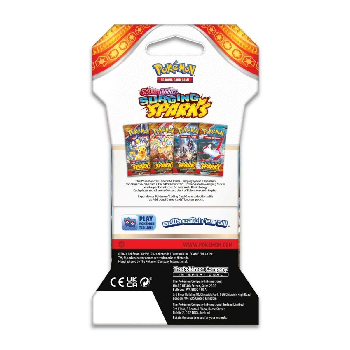 FlipMystic — Pokemon TCG Surging Sparks Sleeved - Booster Packs SET OF 4 – Authentic Japanese Pokemon Cards
