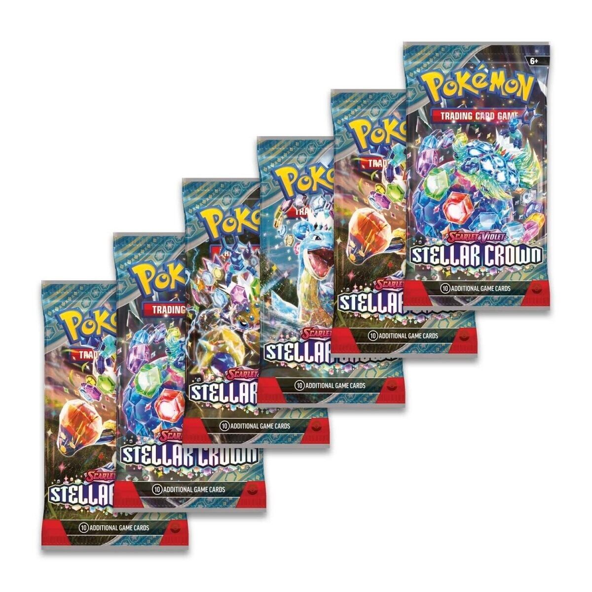 FlipMystic — Stellar Crown 6 Pack Booster Bundle – Official Pokemon TCG Product